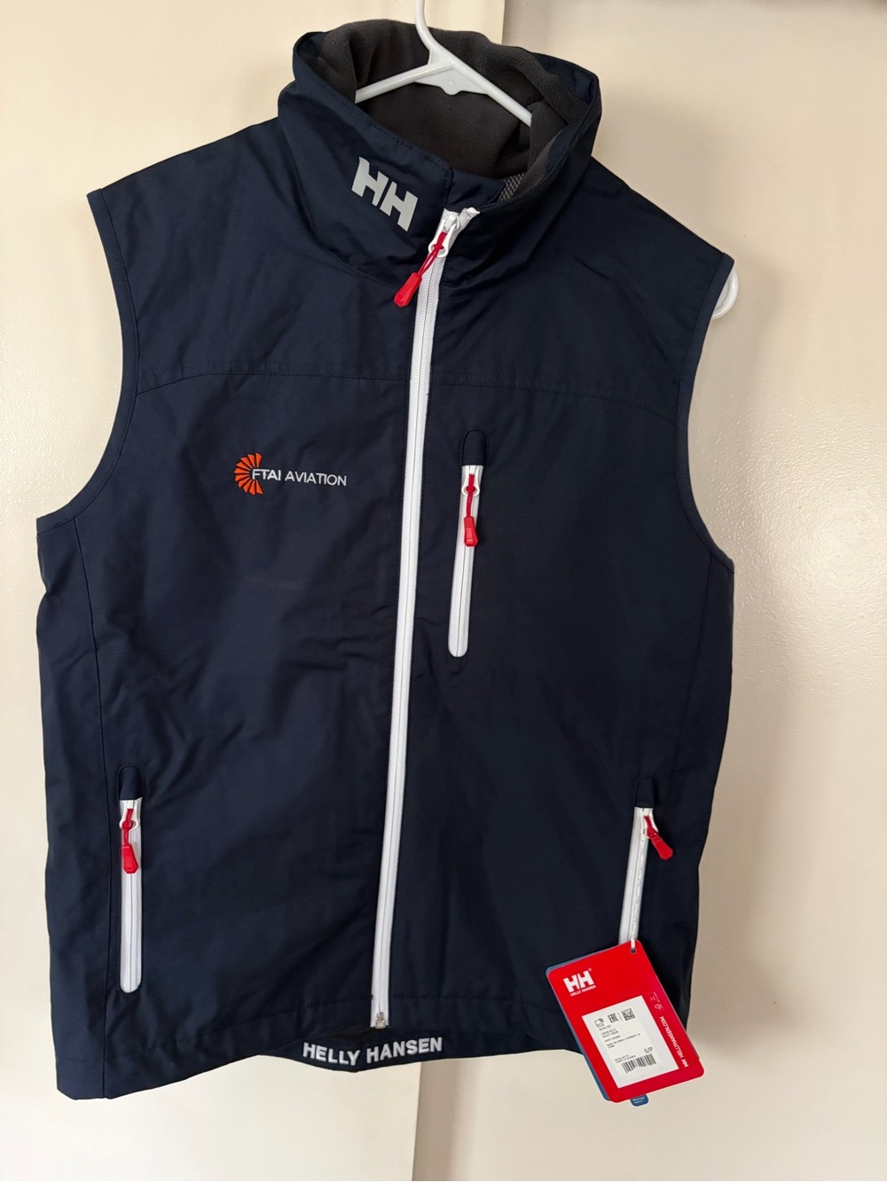 Helly Hansen Navy Softshell Kids Vest with Red Accents